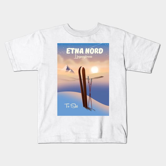 Etna Nord Linguaglossa italy Kids T-Shirt by nickemporium1